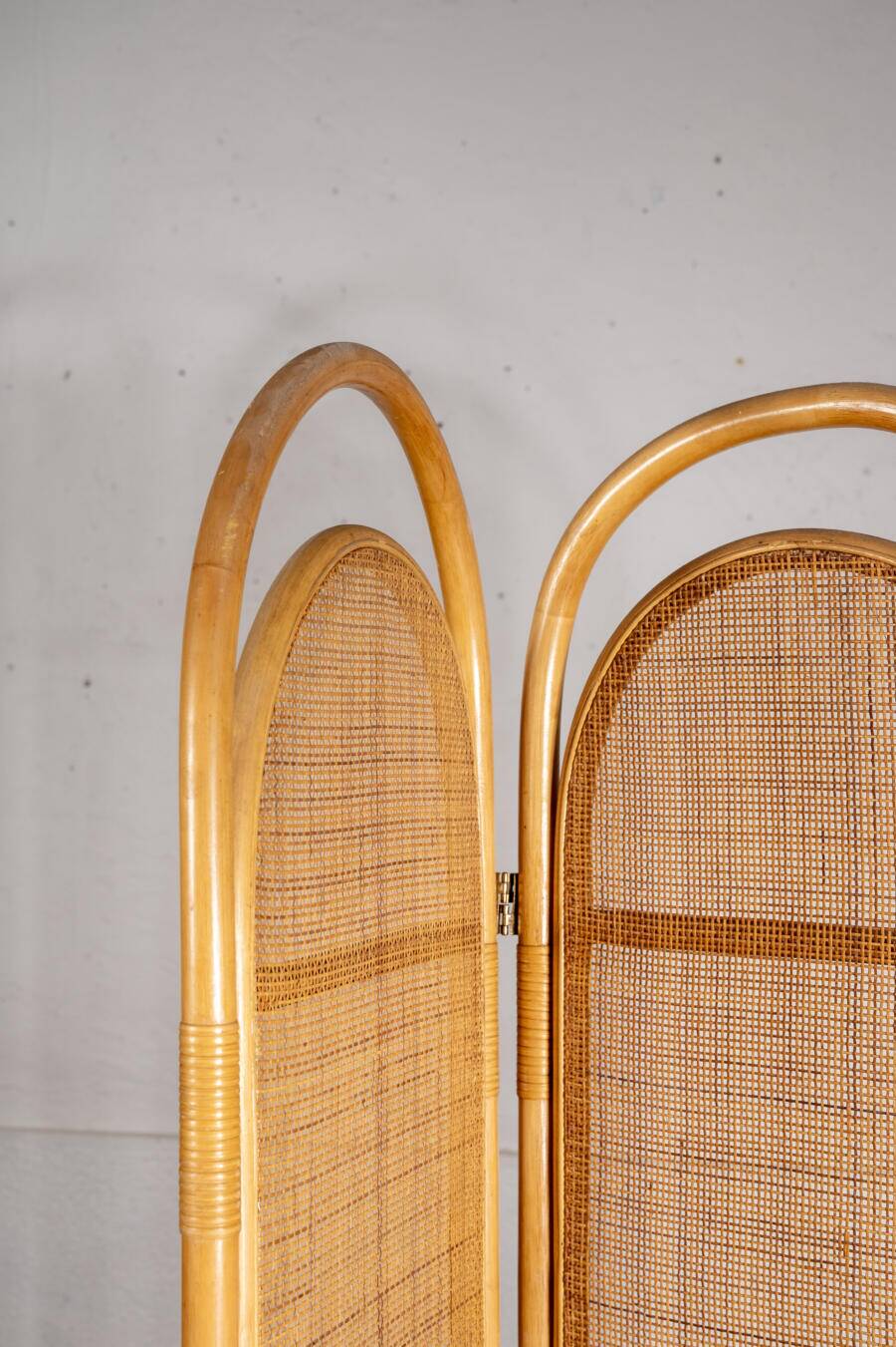 Italian cane and bamboo screen from the 1960s