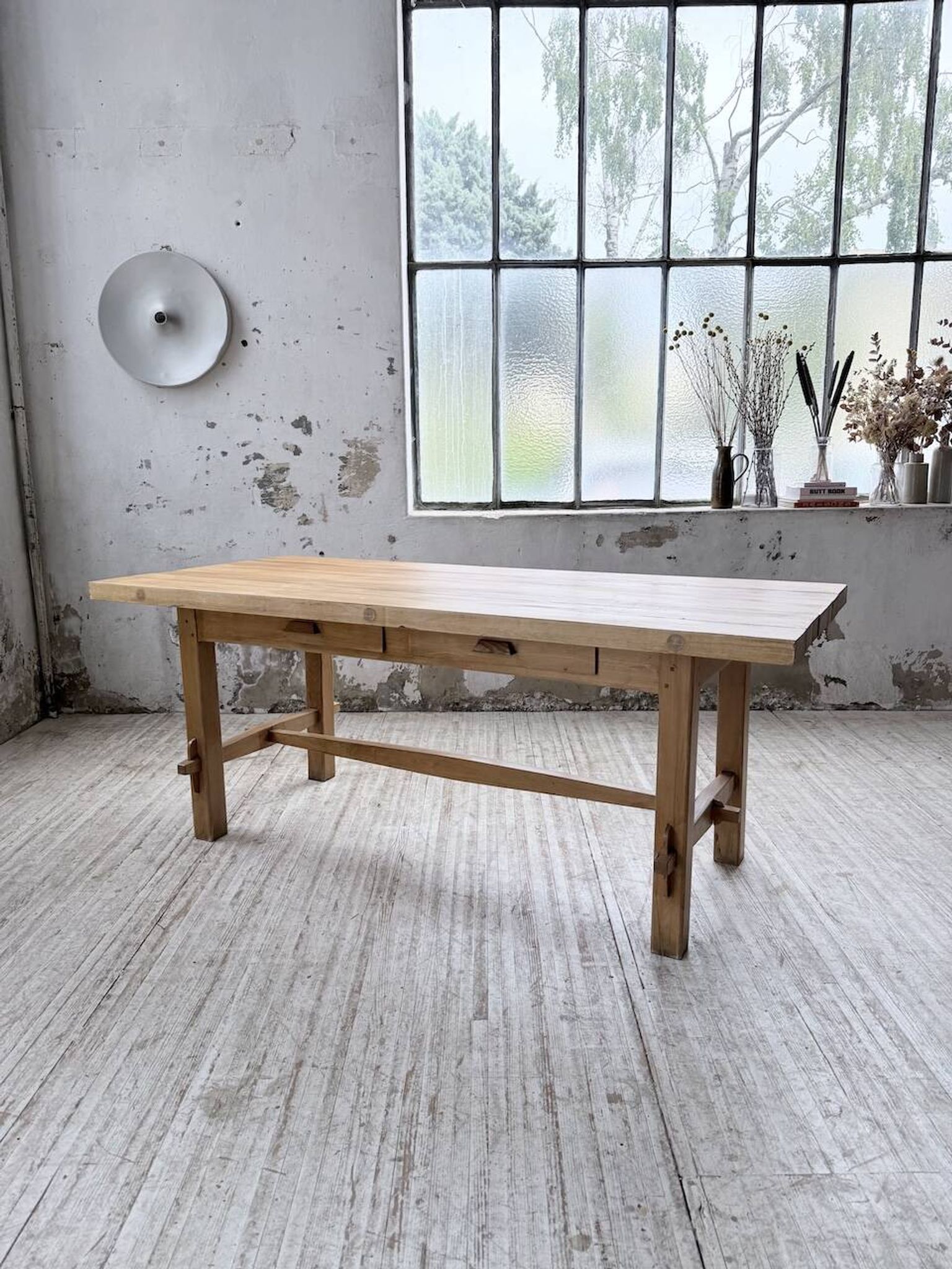 Table mobilier montagne 1950 hêtre massif