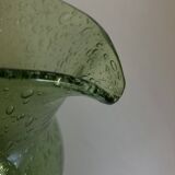 1960s Biot green bubble glass pitcher 1.5L