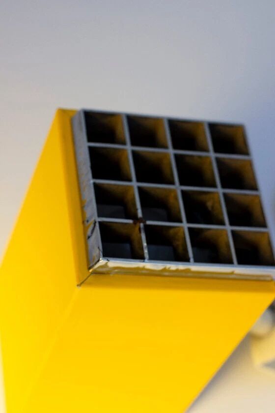 Yellow wall lamp Kubus Elidus - Sweden, 1970s