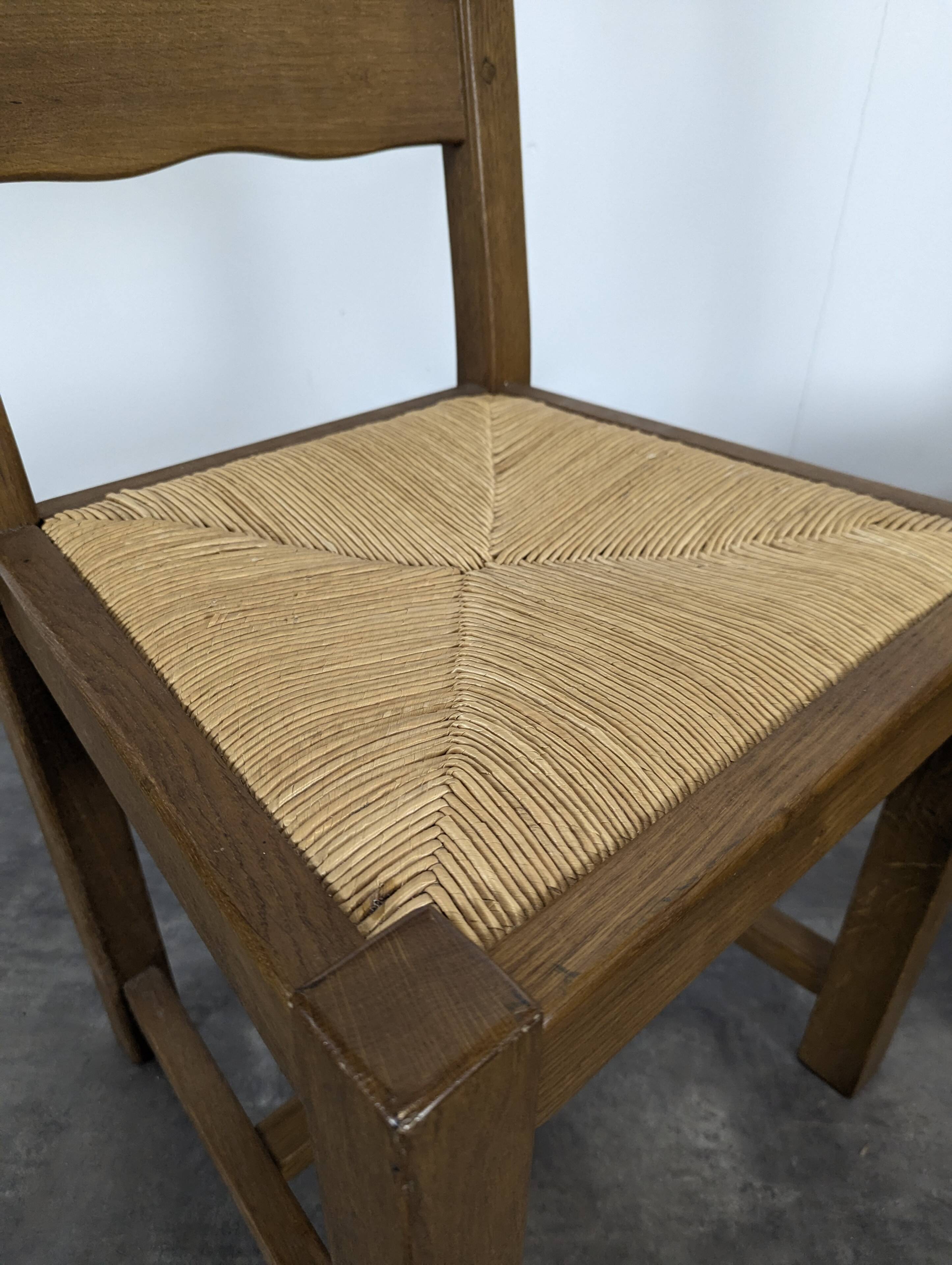 Pair of rush-seated chairs