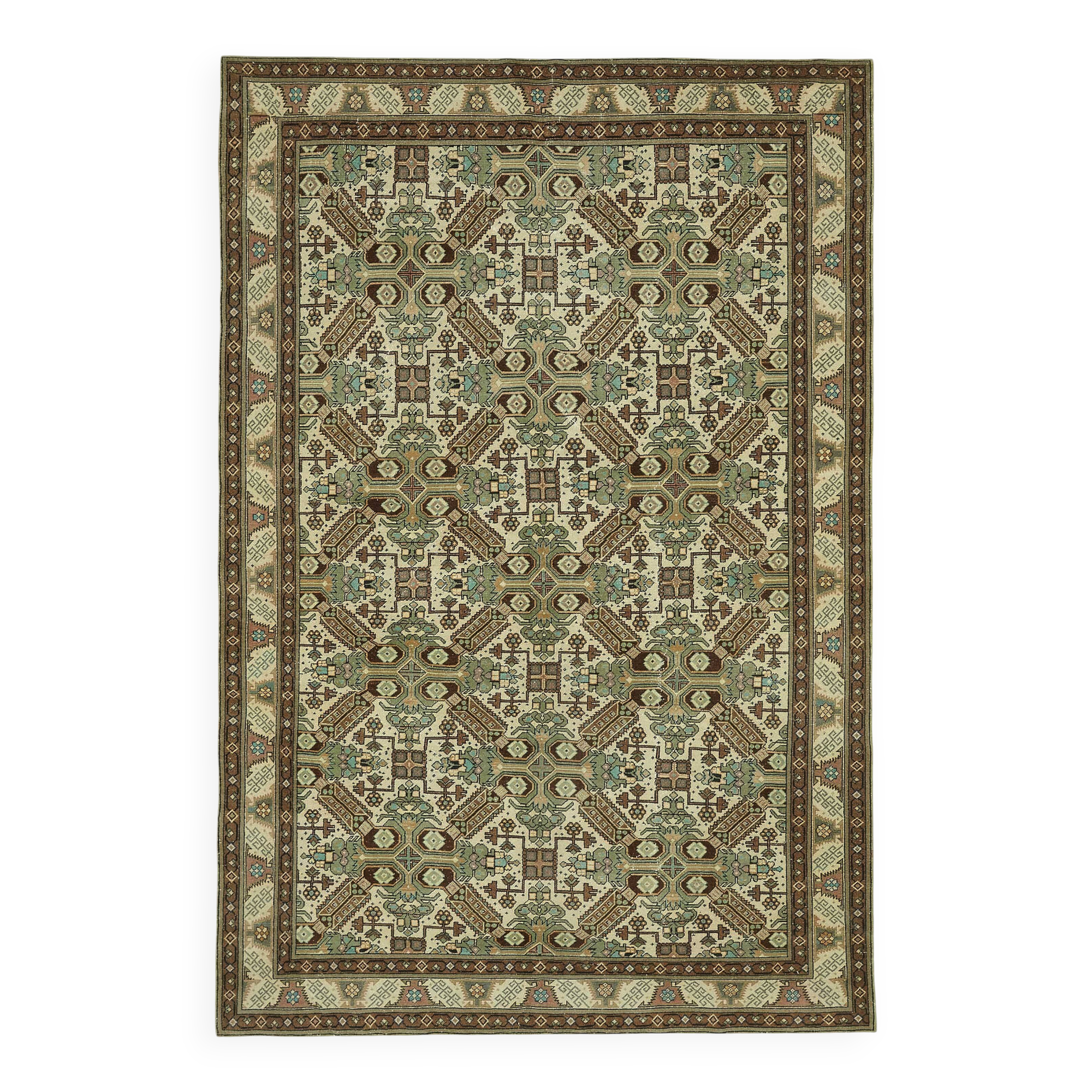 Turkish Wool Vintage Kayseri Rug 190 cm x 288 cm