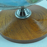 Globe earth world map bright wood wood chromed design vintage design