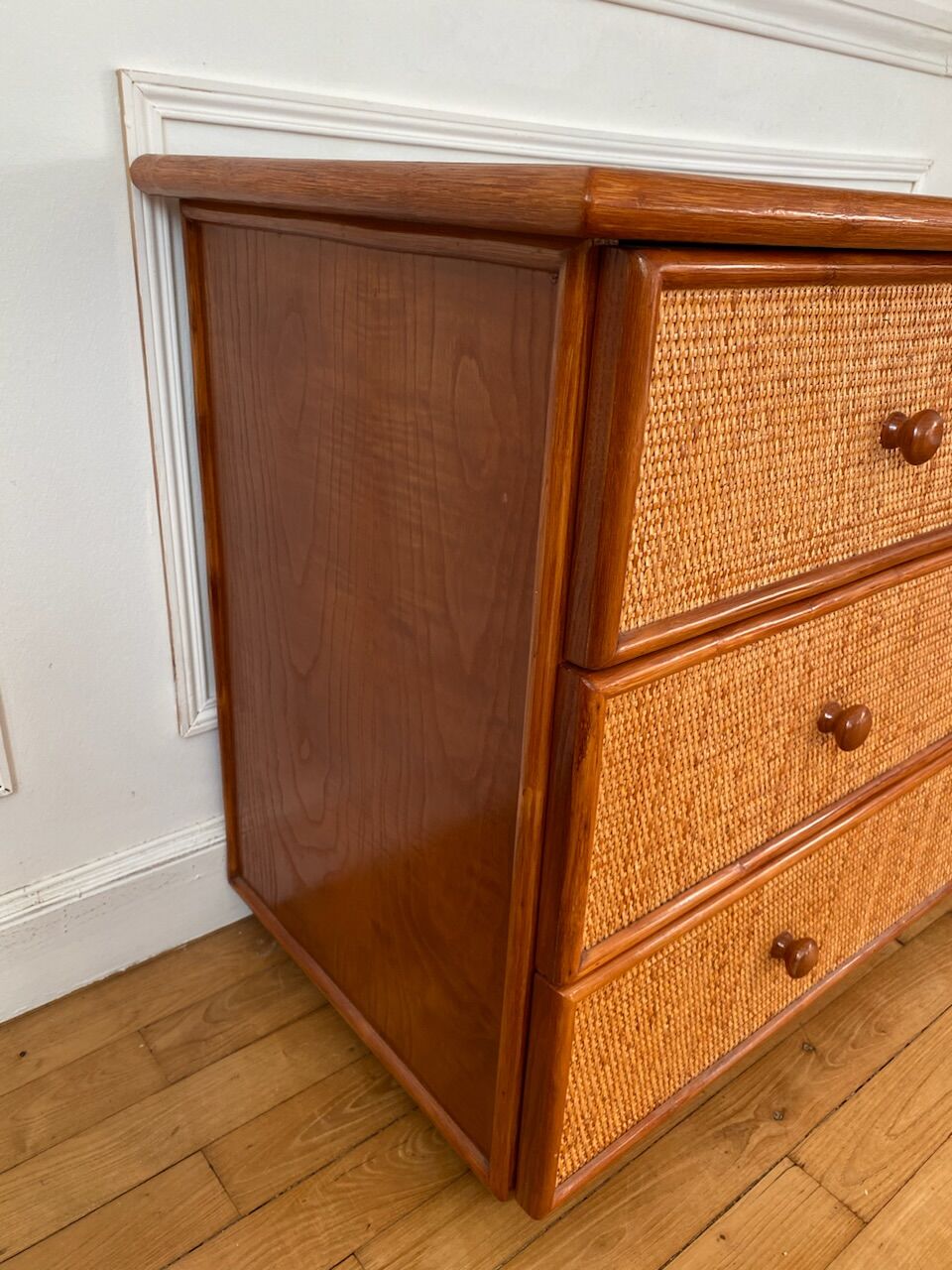 Rattan chest of drawers