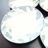 4 assiettes plates en terre de fer Parmentier St Amand