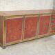 Sideboard shelf design 70 Michel Pignères amboyna burl chrome brass