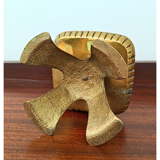 Bougeoir brutaliste en laiton