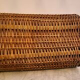 60s wicker basket handbag