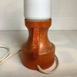 Scandinavian orange wooden lamp