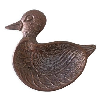 Vintage brass duck ashtray