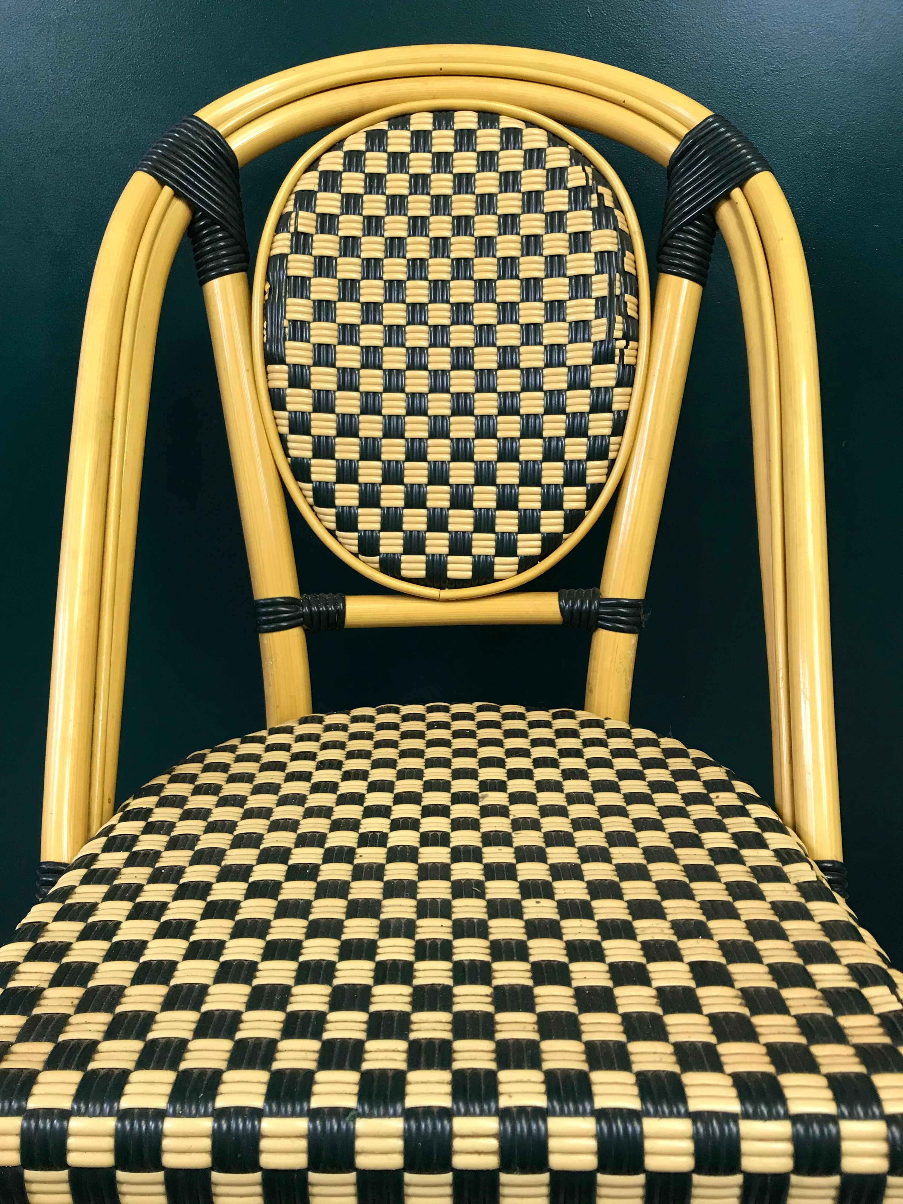 Série de 4 chaises de terrasse parisienne