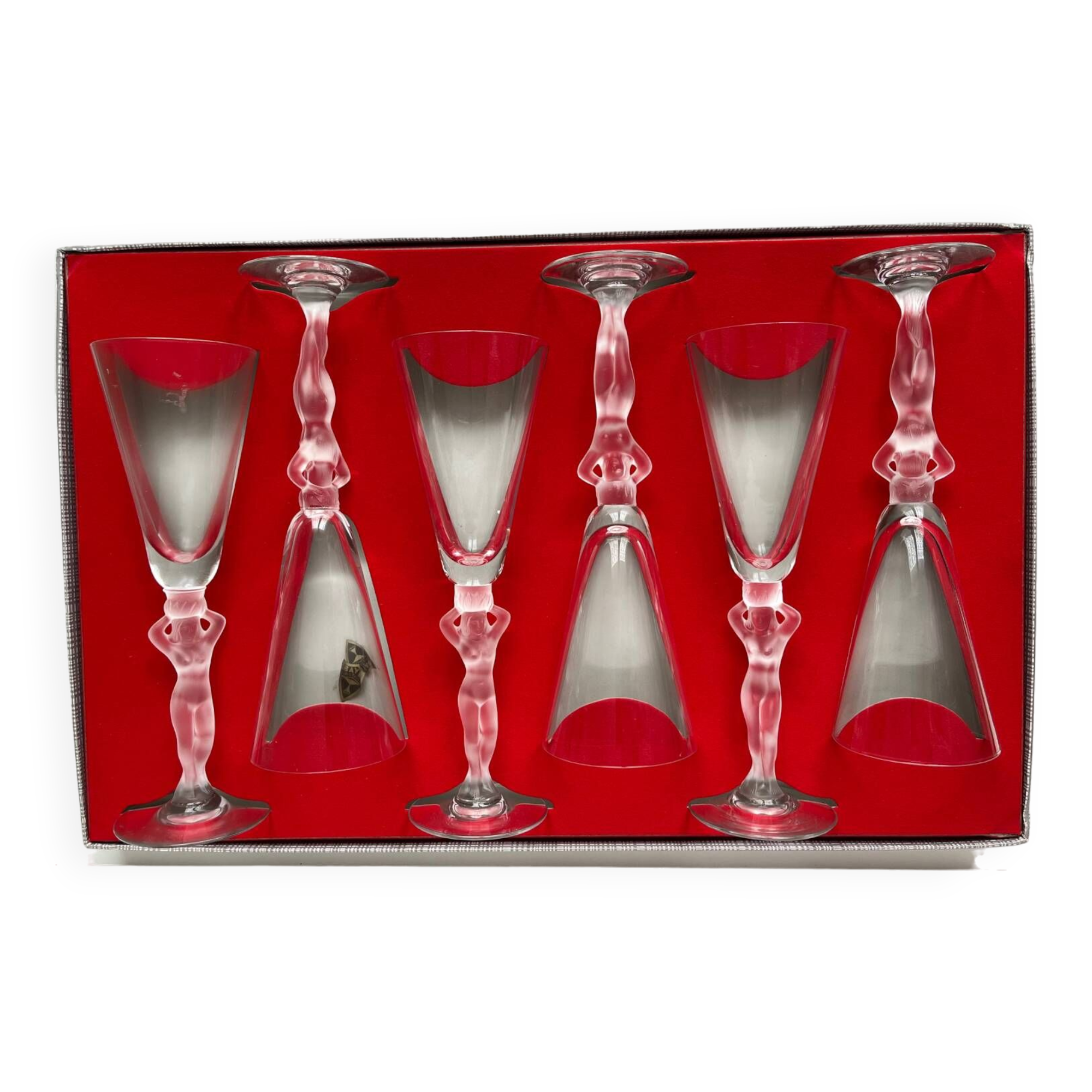 6 Bayel crystal champagne flutes