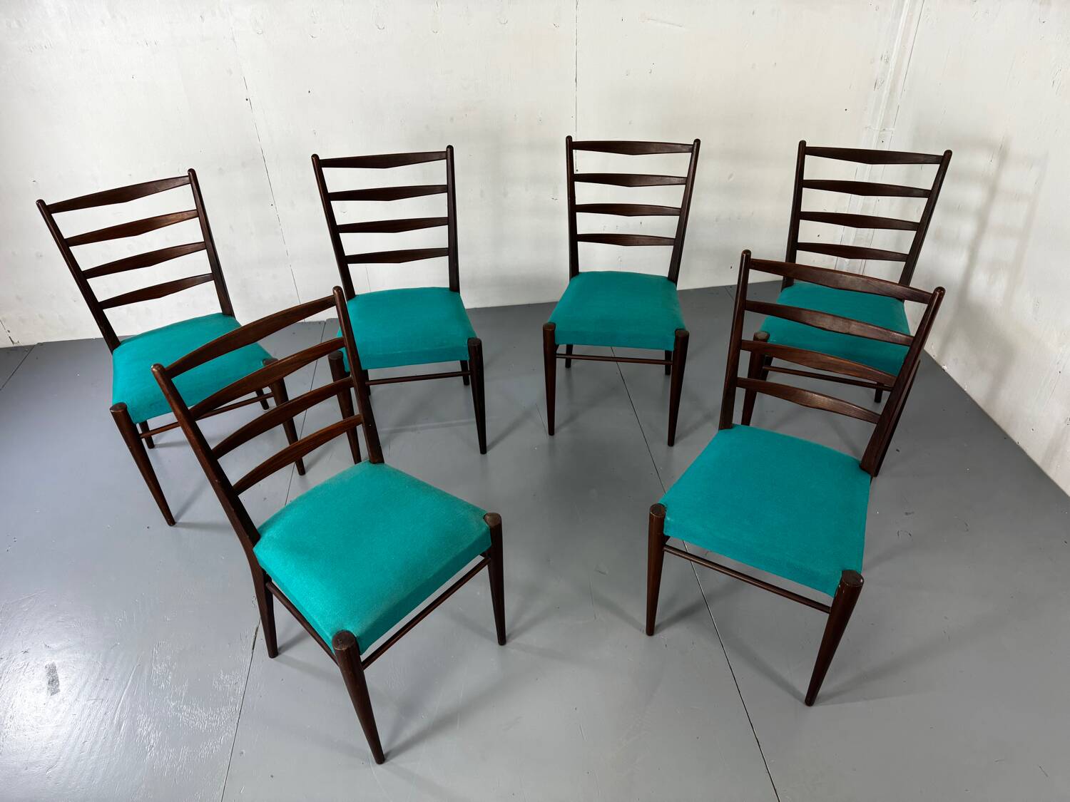Mid-Century Modernist Danish Teak Dining Chairs 1950s, Set of 6