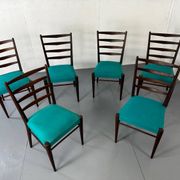 Mid-century modern Danish teak dining chairs from the 1950s, set of 6.