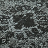 Hand-knotted vintage turkish 1970s 191 cm x 293 cm black rug