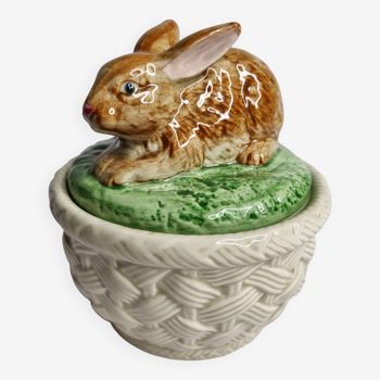 Fitz & Floyd rabbit candy box, 14 cm