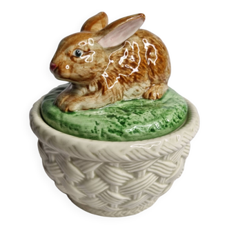 Fitz & Floyd rabbit candy box, 14 cm