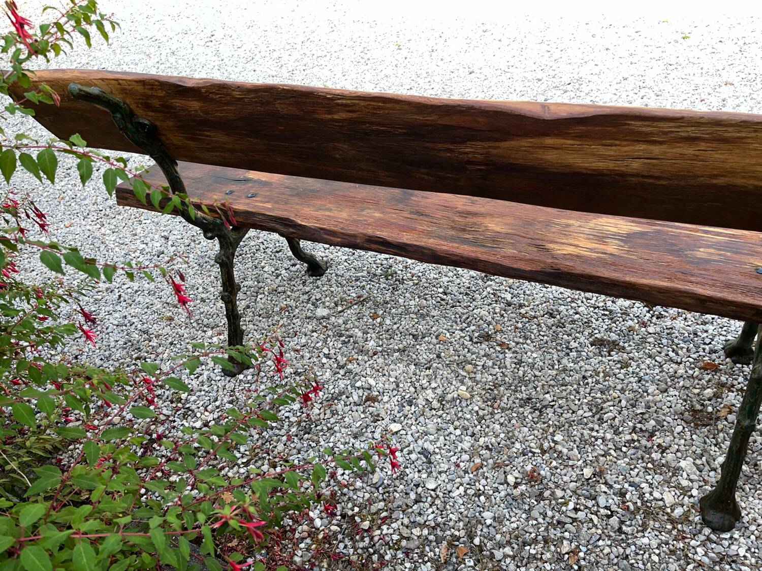 Art Nouveau garden bench