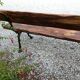 Art Nouveau garden bench