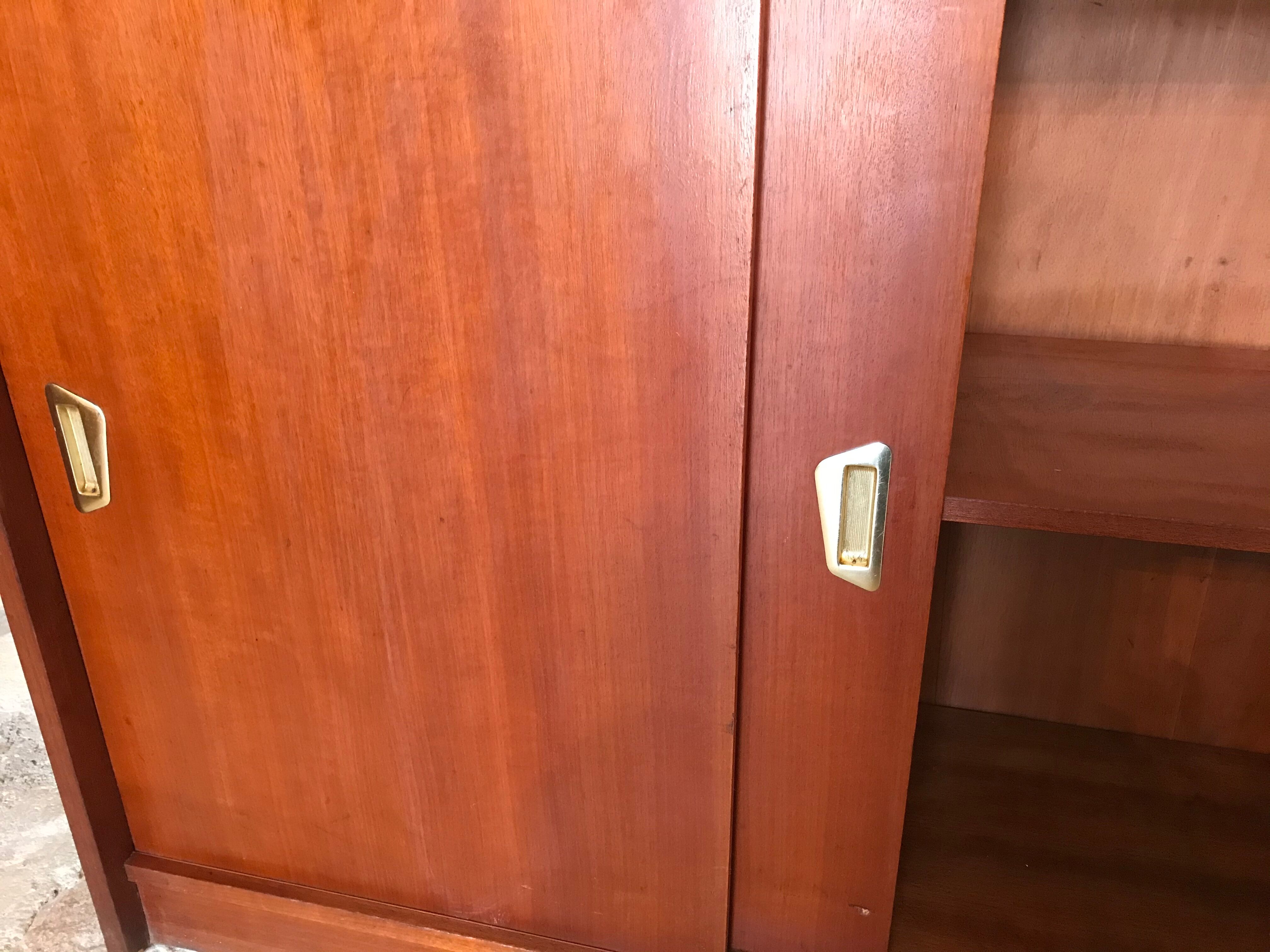 Meuble de rangement  vintage portes coulissantes