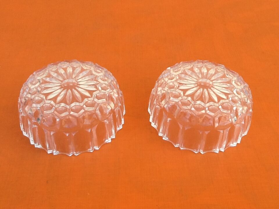 Pair of ramekins crystal d'Arques Paris 1970s
