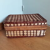 Wicker rattan suitcase