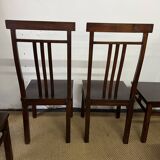 Série de 6 chaises en bois