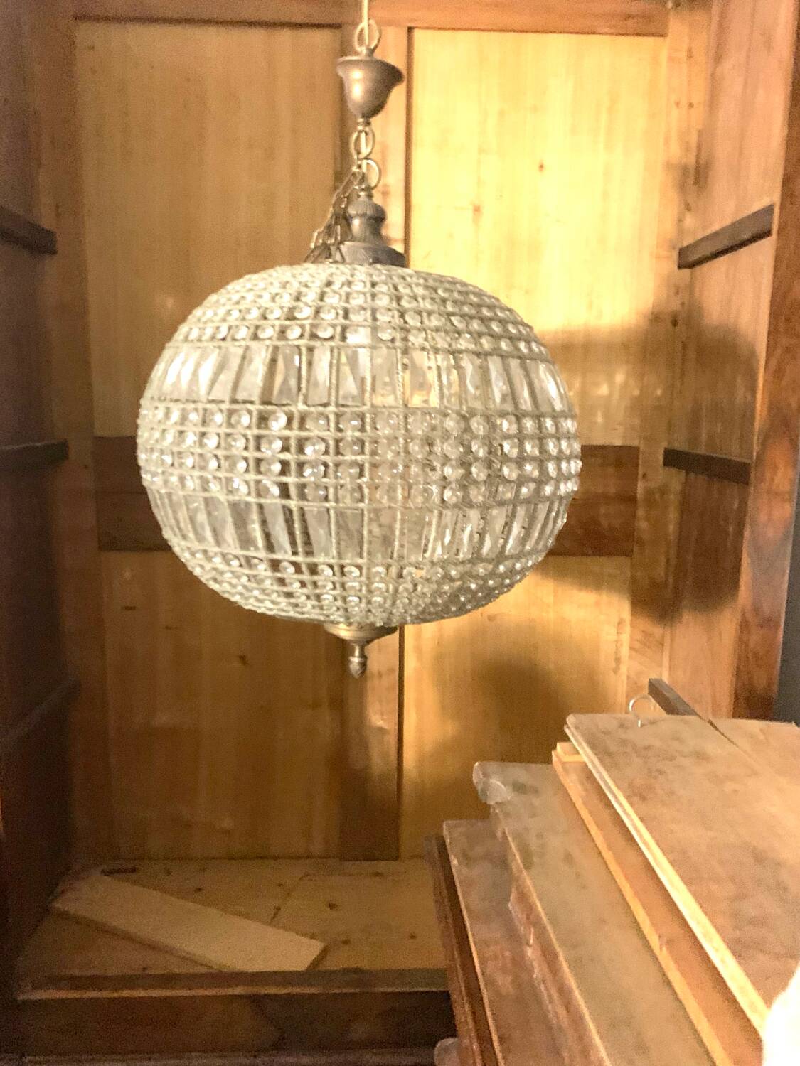 Antique crystal chandelier