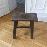 Brutalist teak stool from balî
