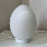 Vintage egg table lamp white glass Domec style egg