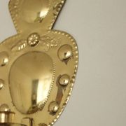 Pair of Swedish brass wall lights from the mid-century by S. Fong.