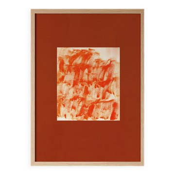 Affiche d'art abstrait d'après une peinture  signée Eawy
