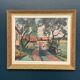 Original Mid Century Swedish Oil On Panel – “On Bicycle” By Oskar Person – Signed – Vintage & Framed