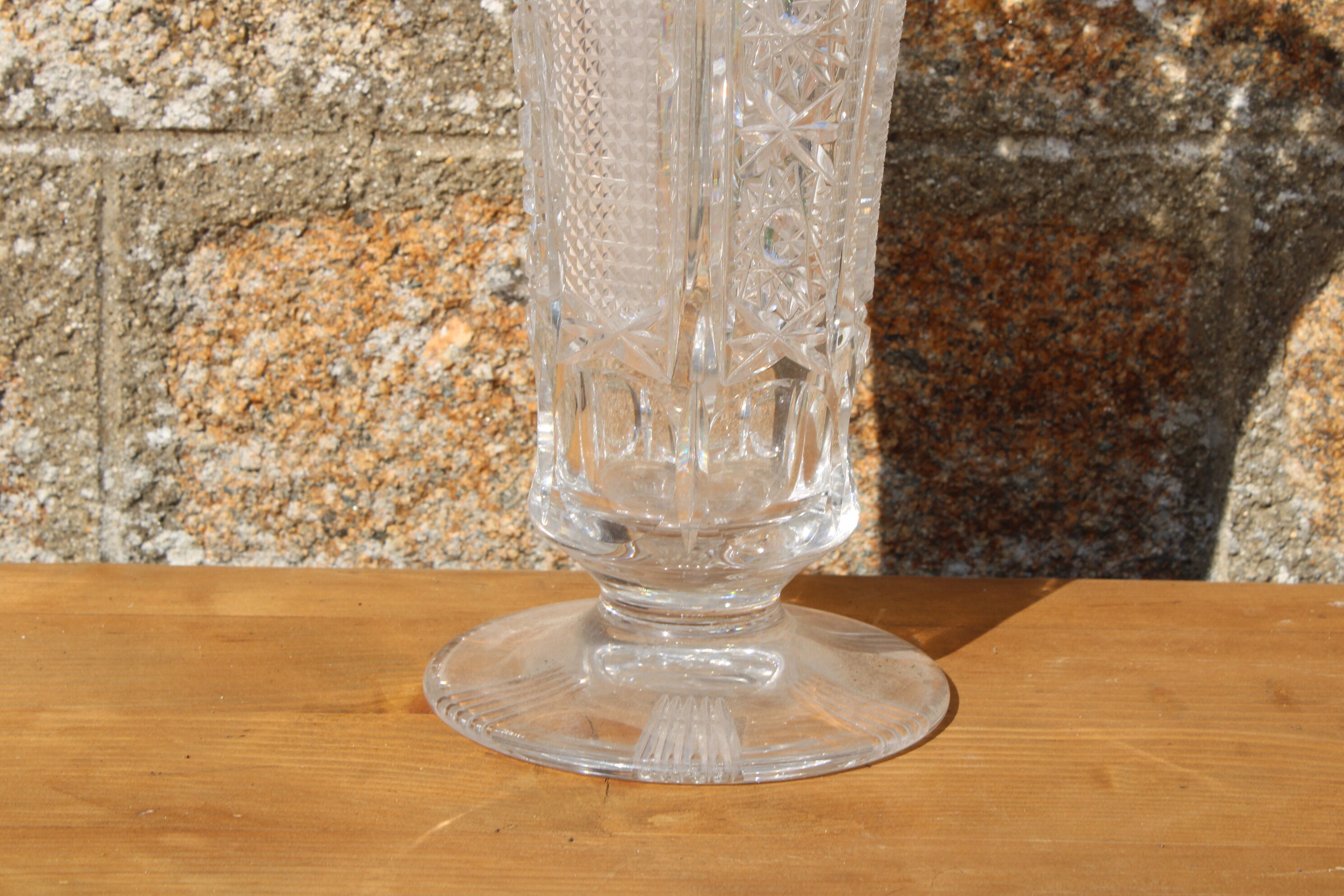 Bohemian crystal vase