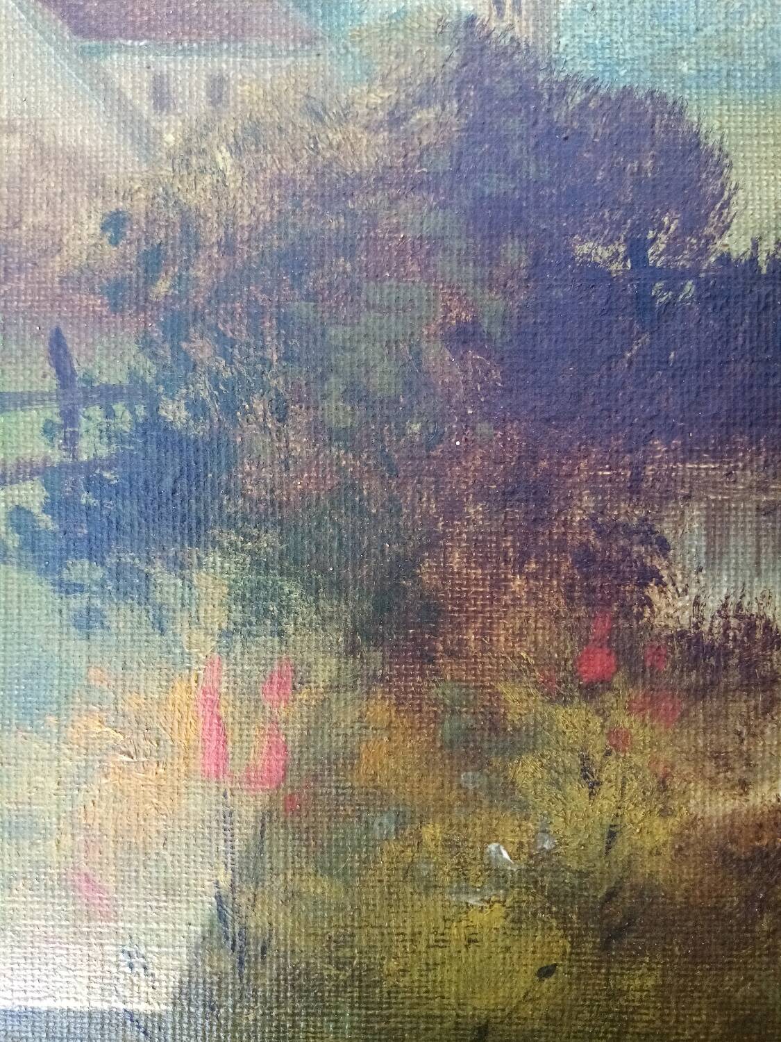 Farm landscape scene painting