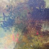 Tableau scene paysage de ferme