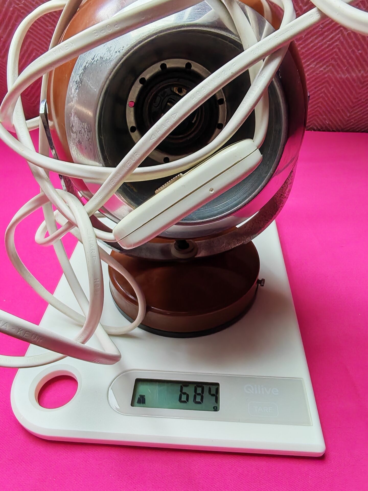 Brown vintage eyeball lamp Space Age – 1970s