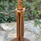 Solid carved wooden coat rack with gilded bronze in Baroque style.