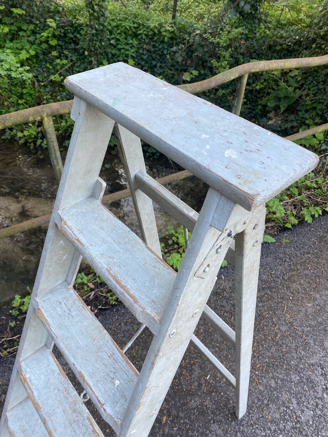 Large stepladder wooden painting ladder