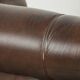 Luxury brown smooth cow leather Chesterfield sofa with an English look