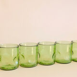 Set of five vintage water glasses