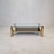 Belgo chrom coffee table 23kt gold plated, 1970's