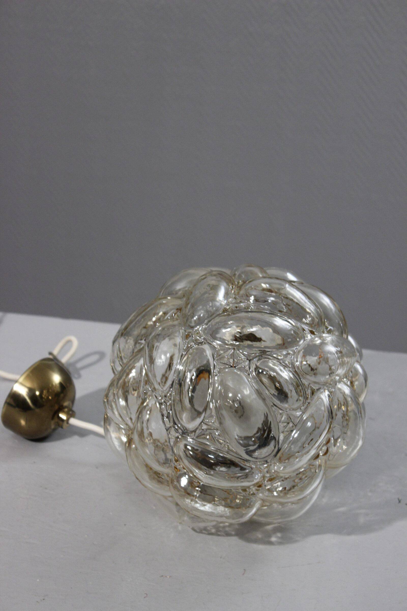 Bubble glass pendant light by Helena Tynell, Limburg design, 1960s.
