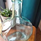 Vase dame-jeanne transparente bleutée