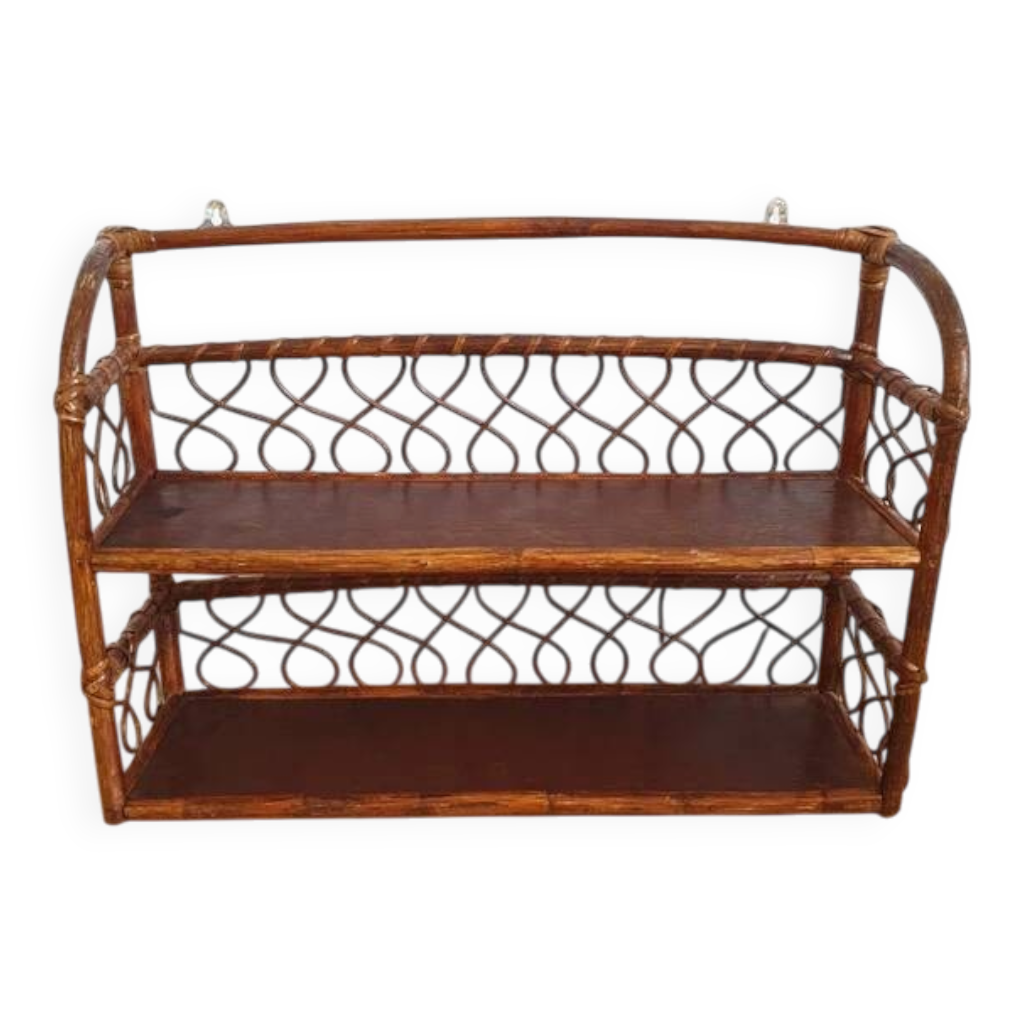 Vintage rattan shelf