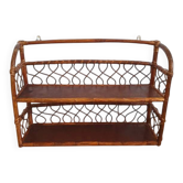 Vintage rattan shelf