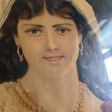 Portrait of a young woman from the past.