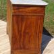 Ancienne commode Louis Philippe en noyer marbre blanc