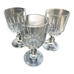 3 verres à vin/eau 13.5 - cristal