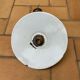 Wall lamp old gooseneck lampshade sheet enamelled green and white